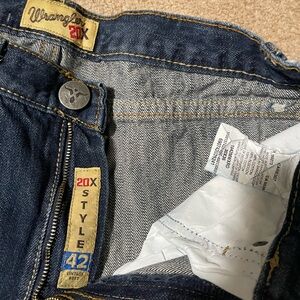 Wrangler 20X Men's Dark Blue Bootcut Jeans